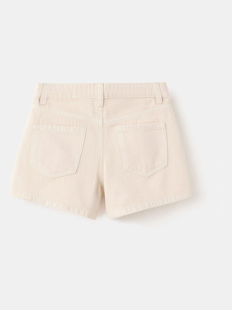 Mango Nude Studded Detail Denim Shorts - Image 2 of 3