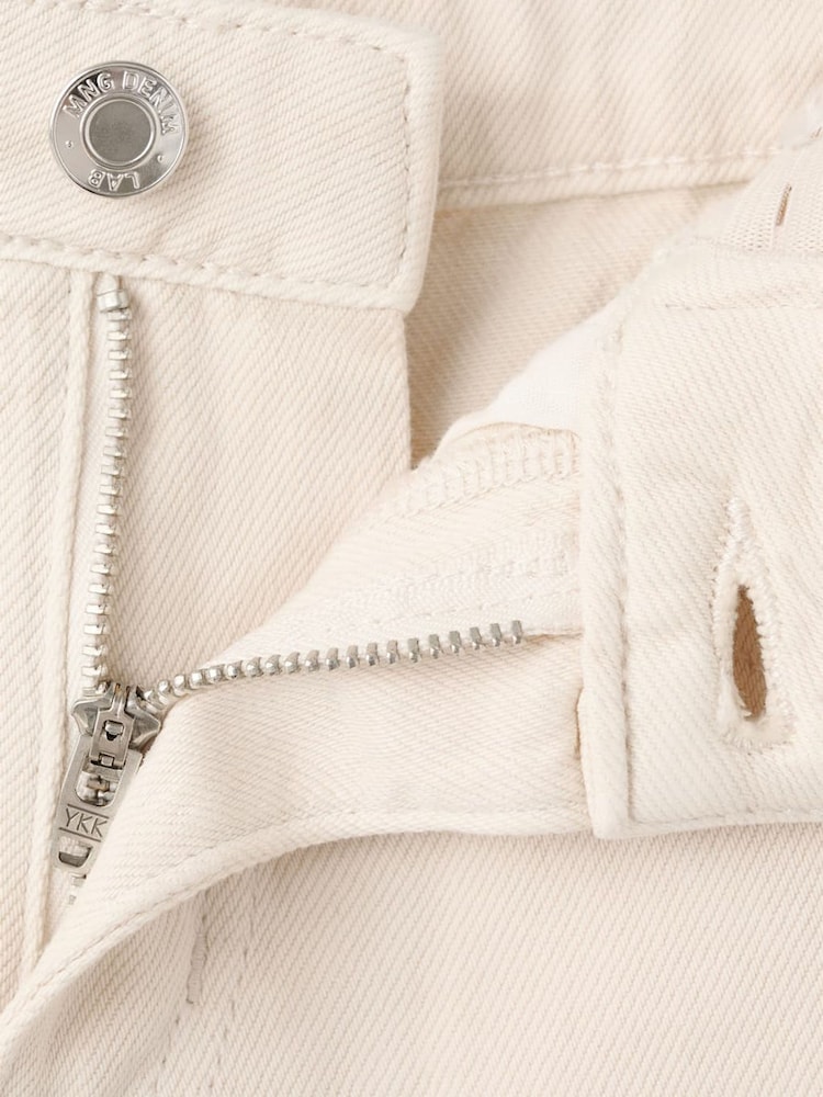 Mango Nude Studded Detail Denim Shorts - Image 3 of 3