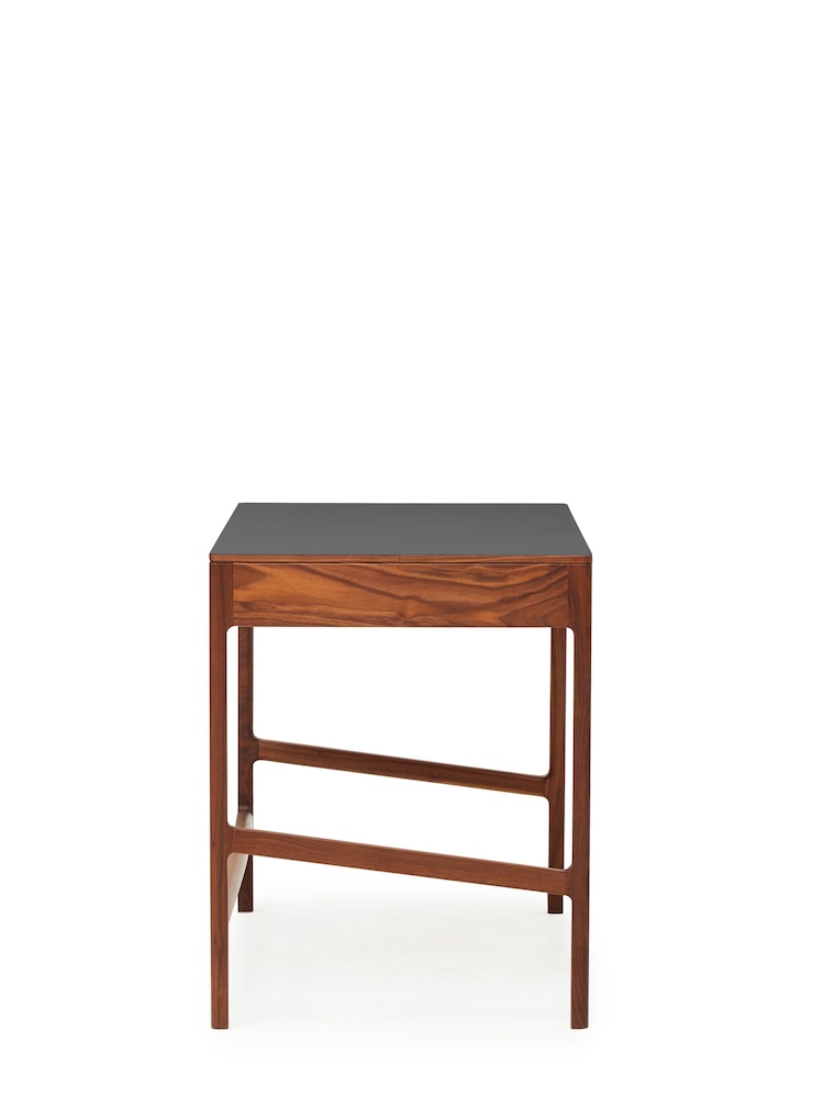 The Conran Shop Walnut Charcoal Domus 2 Drawer Desk - Image 7 of 7 The Conran Shop Walnut Charcoal Domus 2 Drawer Desk - Image 7 of 7