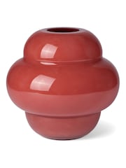 The Conran Shop Cherry Red Form Glass Vase 20cm - Image 1 of 3