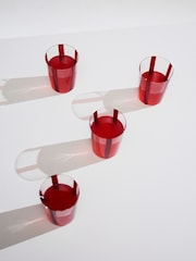 The Conran Shop Set of 4 Burgundy Nova Stripe 500ml Tumblers - Image 5 of 7