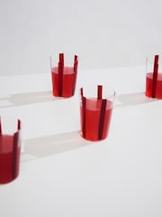 The Conran Shop Set of 4 Burgundy Nova Stripe 500ml Tumblers - Image 6 of 7