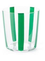 The Conran Shop Set of 4 Green Nova Stripe Tumblers 360ml - Image 2 of 6