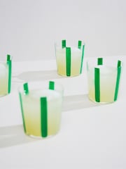 The Conran Shop Set of 4 Green Nova Stripe Tumblers 360ml - Image 6 of 6