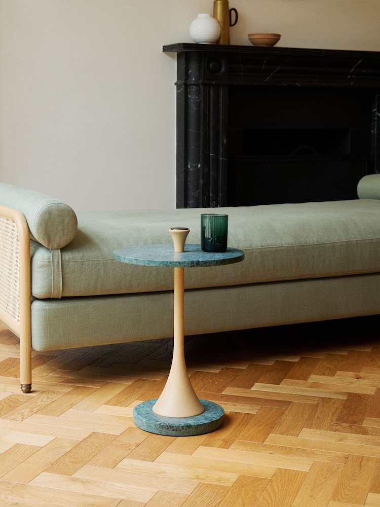 The Conran Shop Oak Verde Marl Tamilla Side Table - Image 2 of 6