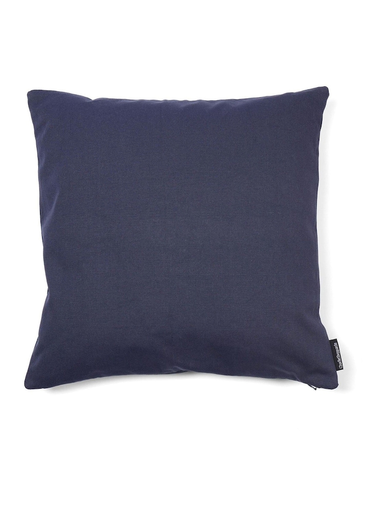 The Conran Shop Navy Blue Pieces Mosaic Flower Cushion 50x50cm - Image 4 of 4