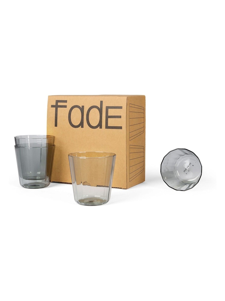 The Conran Shop Set of 4 Smoke Grey Fade Tumblers - Image 1 of 6