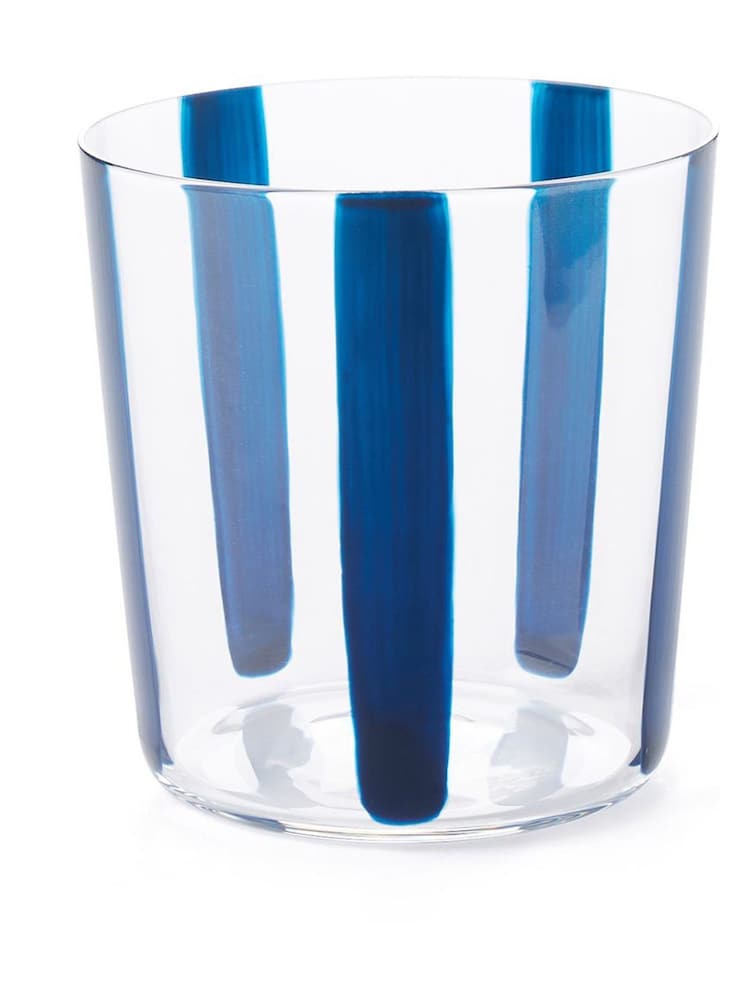 The Conran Shop Set of 4 Navy Nova Stripe 360ml Tumblers - Image 6 of 6 The Conran Shop Set of 4 Navy Nova Stripe 360ml Tumblers - Image 6 of 6