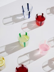 The Conran Shop Set of 4 Orange Nova Stripe Tumblers 360ml - Image 4 of 6