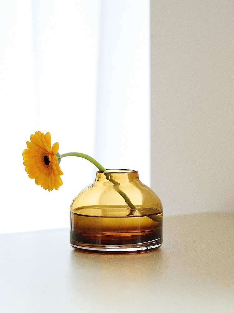 The Conran Shop Amber Pod Vase 9.5cm - Image 2 of 5 The Conran Shop Amber Pod Vase 9.5cm - Image 2 of 5
