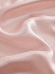 Pink/Cream Side Split Satin Lace Trim Cami Top - Image 8 of 8