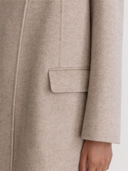 Reiss Jett Wool-Blend Collarless Blind-Seam Short Coat - Slika 8 od 10