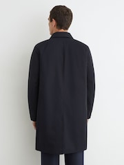 Reiss Navy Lawlen Technical Long Zip-Through Jacket - Image 4 of 6