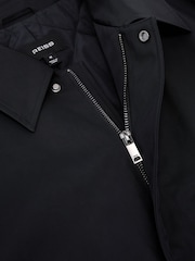 Reiss Navy Lawlen Technical Long Zip-Through Jacket - Image 6 of 6