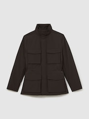 Մուգ շագանակագույն - Reiss Glick Four-Pocket Hooded Jacket with Removable Gilet - Պատկեր 2 6-ից
