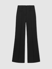 Reiss Black Claude Tall High Rise Flared Trousers - Image 2 of 7
