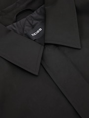 Reiss Black Lawlen Technical Long Zip-Through Jacket - Image 7 of 7