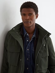 Մուգ կանաչ - Reiss Glick Four-Pocket Hooded Jacket with Removable Gilet - Պատկեր 3 8-ից