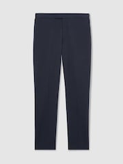 Reiss Airforce Blue Melange Found Slim Fit Stretch Drawstring Trousers - Image 2 of 6