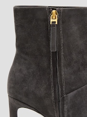 Reiss Grey Jessica Suede Pointed-Toe Stiletto Ankle Boots - Image 6 of 6