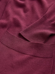 Burgundy Red Long Line Maxi Sleeve Cardigan - Image 3 of 3