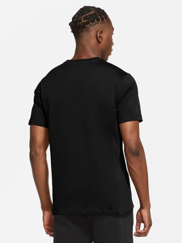 Nike Black Short Sleeve Club T-Shirt - Image 2 of 3 Nike Black Short Sleeve Club T-Shirt - Image 2 of 3