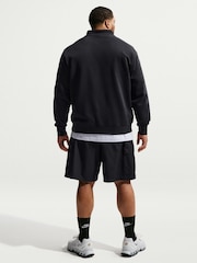 أسود - سويت شيرت Club بسحّاب من الصوف الناعم من Nike - صورة 3 من 3