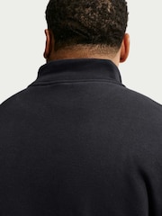Nike Black Club Zip Fleece Sweatshirt - Image 7 of 7