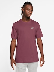 Nike Pink Smoke Short Sleeve Club T-Shirt - Image 1 of 3