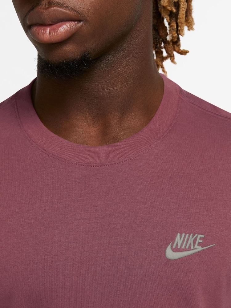 Nike Pink Smoke Short Sleeve Club T-Shirt - Image 3 of 3