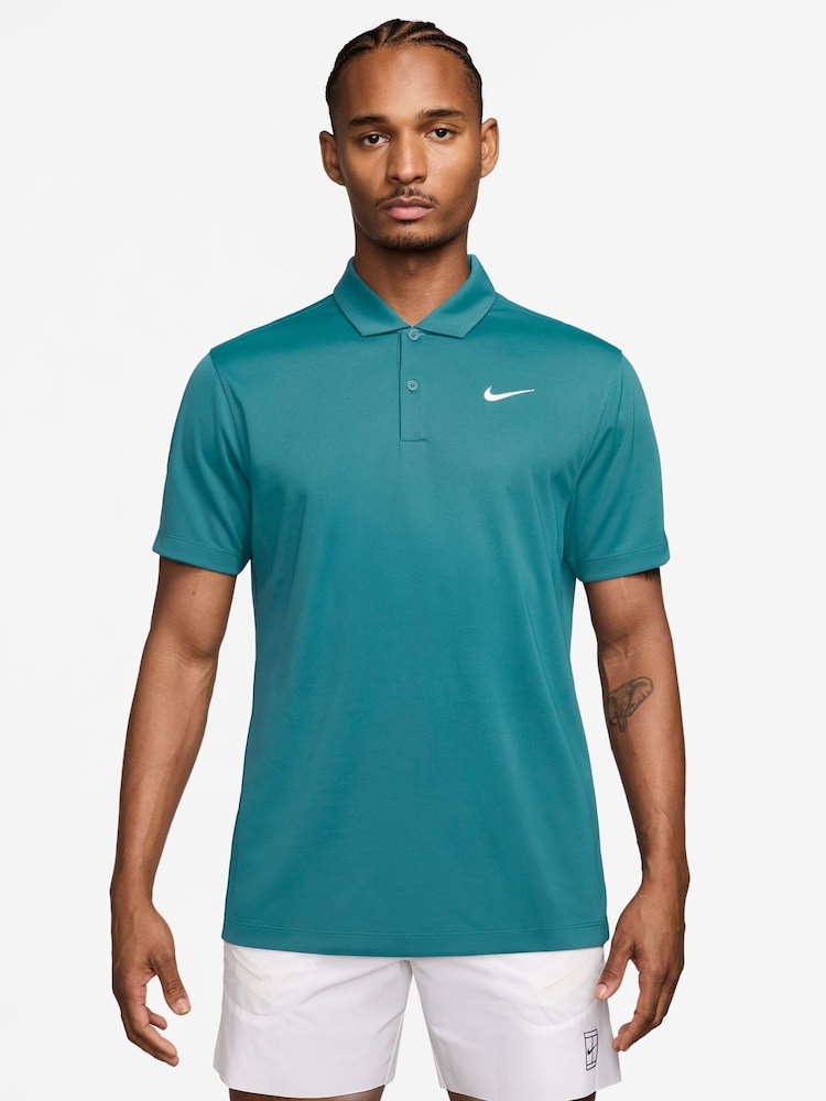 绿色 - Nike Court Dri-FIT 高尔夫球 Polo 衫 - 3的图像1｝