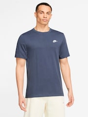 Nike Diffused Blue Short Sleeve Club T-Shirt - Image 1 of 3