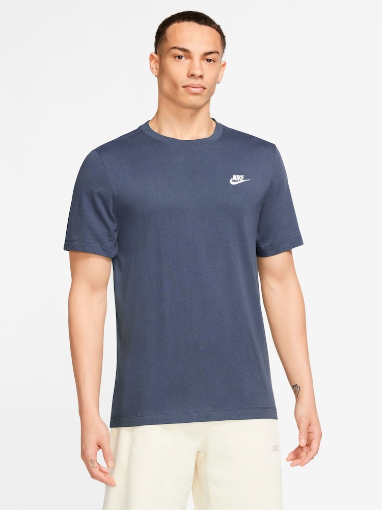 Nike Diffused Blue Short Sleeve Club T-Shirt - Image 1 of 3 Nike Diffused Blue Short Sleeve Club T-Shirt - Image 1 of 3