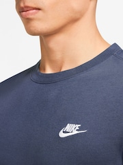 Nike Diffused Blue Short Sleeve Club T-Shirt - Image 3 of 3