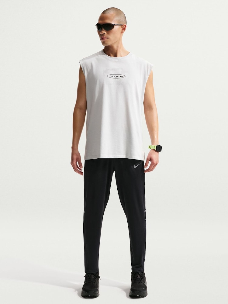 Nike Black Miler Dri-FIT Knit Running Joggers - Image 1 of 7 Nike Black Miler Dri-FIT Knit Running Joggers - Image 1 of 7