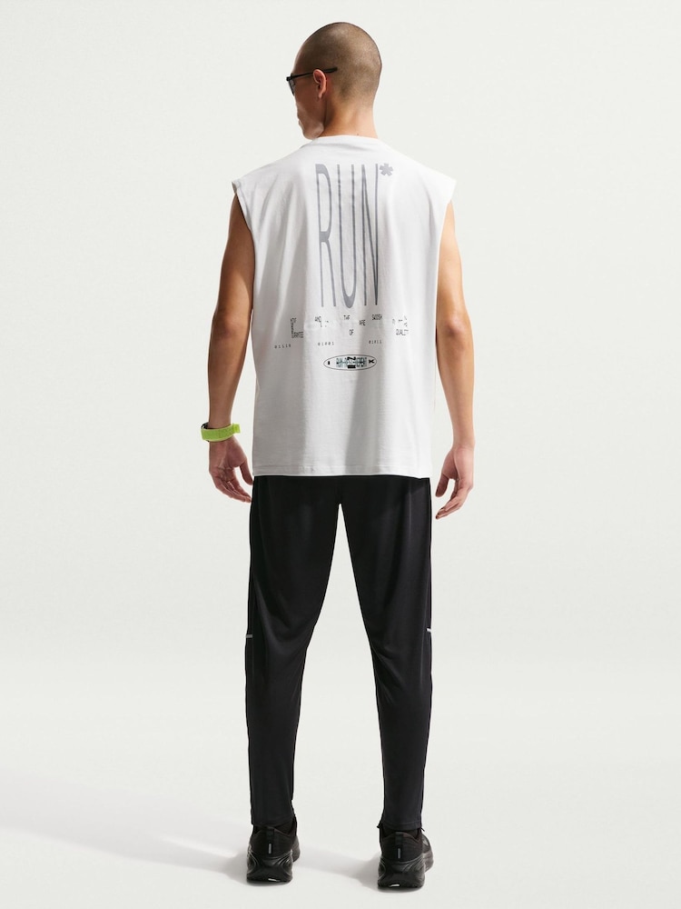Nike Black Miler Dri-FIT Knit Running Joggers - Image 2 of 7 Nike Black Miler Dri-FIT Knit Running Joggers - Image 2 of 7