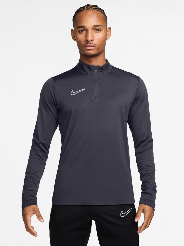 Nike Gridiron Grey Academy Dri-FIT Training Drill Top - Image 1 of 3 Nike Gridiron Grey Academy Dri-FIT Training Drill Top - Image 1 of 3