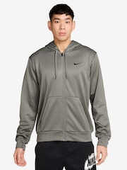 Grøn - Nike Therma-FIT Flex Fleece Trænings-hættetrøje med lynlås - Billede 1 af 3