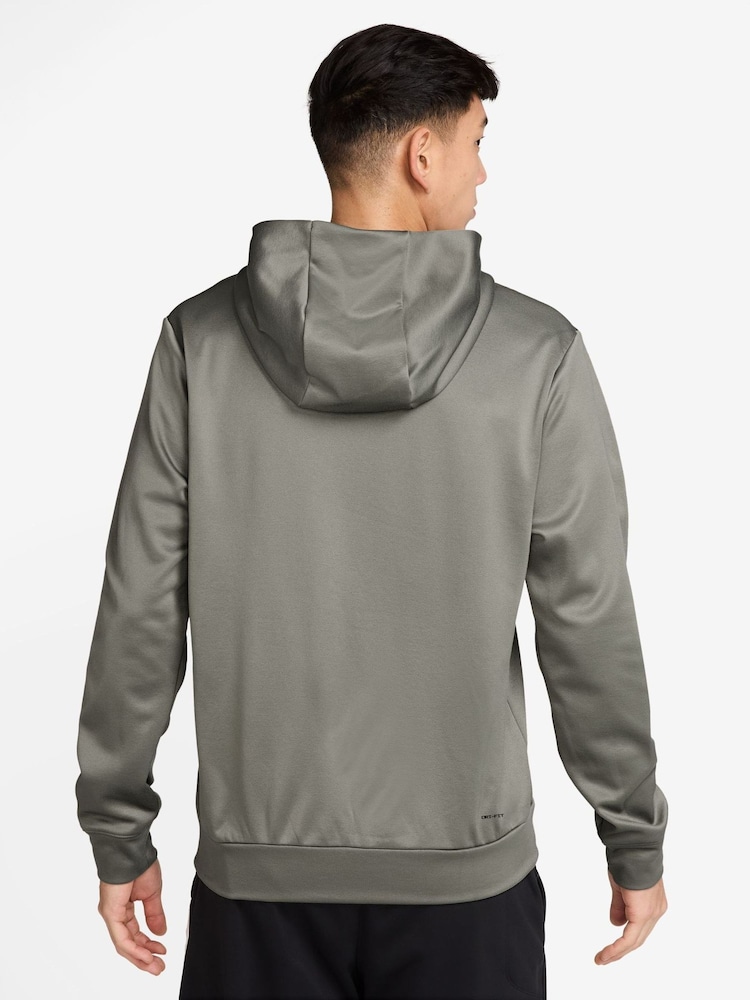 Grøn - Nike Therma-FIT Flex Fleece Trænings-hættetrøje med lynlås - Billede 2 af 3