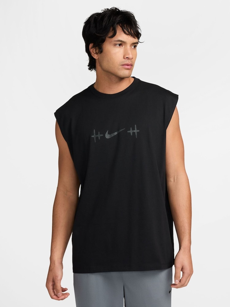 Nike Black Sleeveless T-Shirt - Image 1 of 3