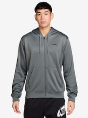 Røgblå - Nike Therma-FIT Flex Fleece Trænings-hættetrøje med lynlås - Billede 1 af 3