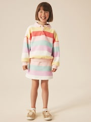 Little Bird by Jools Oliver Rainbow Stripe Oversized Rugby Sweatshirt - Image 1 of 5