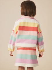 Little Bird by Jools Oliver Rainbow Stripe Oversized Rugby Sweatshirt - Image 5 of 5