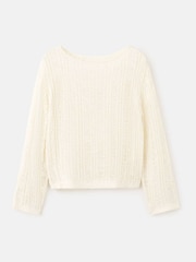 Mango Cream Open Stitch Knit Jumper - Image 4 of 4