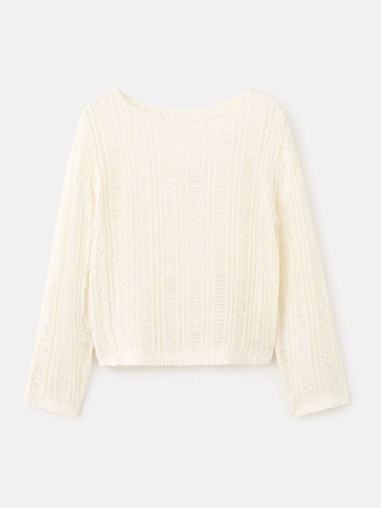 Mango Cream Open Stitch Knit Jumper - Image 4 of 4