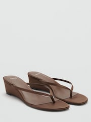 Mango Brown Wedge Heels - Image 1 of 3