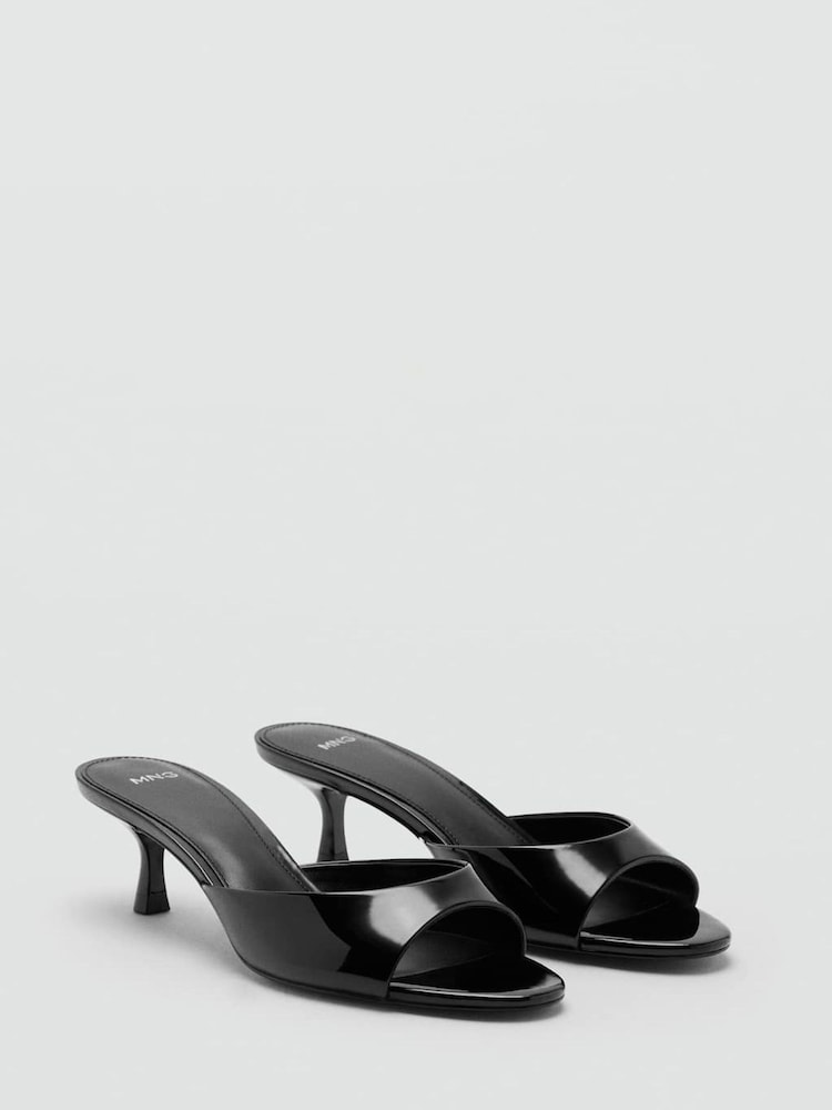 Mango Black Slip On Heels - Image 1 of 3 Mango Black Slip On Heels - Image 1 of 3