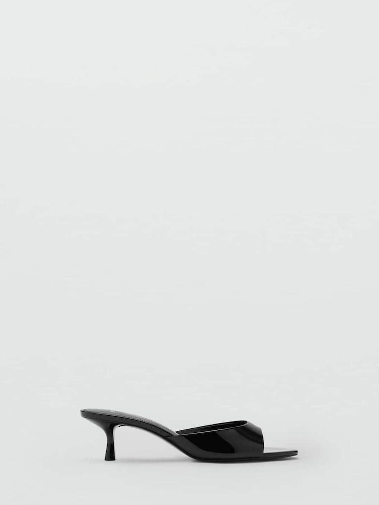 Mango Black Slip On Heels - Image 2 of 3 Mango Black Slip On Heels - Image 2 of 3