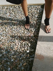 Mango Black Strappy Heels - Image 1 of 4