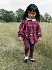 Red Check Goose Long Sleeve Blouse and Leggings Set (3mths-7yrs) - Image 1 of 9